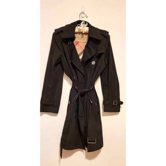 BURBERRY BRIT black rain trench coat